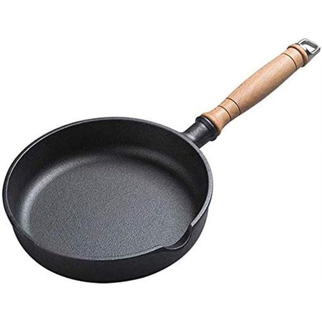 Cast Iron Round Skillet,Mini, Household Non-Stick pan,Camping Cookware Frying pan,20cm