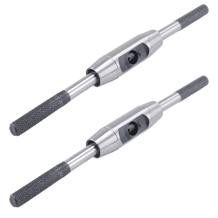 2X Adjustable Tap Wrench Handle, for Metric M1-M8 Taps, Reamer Tapping Hand Tool, Die-Casting Body