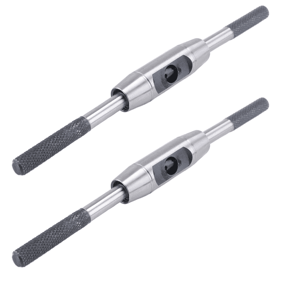 2X Adjustable Tap Wrench Handle, for Metric M1-M8 Taps, Reamer Tapping Hand Tool, Die-Casting Body