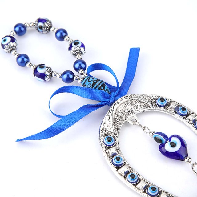 Amuleto de Bendición de Mal de Ojo Azul Turco, Talismán Islámico Colgante, Regalo Hecho A Mano, Protección de Decoración Del Hogar