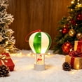 thumbnail image 3 of Luminous Hot Air Balloon Ornament, Plastic Christmas Decoration, Battery-Operated Glowing Design, for Tabletop Tree Party Holiday Display, 3 of 5