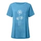 thumbnail image 4 of Mujeres moda Casual impresión camisas manga corta suelta Tee Tops túnica blusa Pompotops hfajkhk136291, 4 of 4