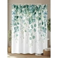 thumbnail image 4 of Fsddascl Eucalyptus Leaves Shower Curtain Set - 72" x 78" Washable Bathtub Curtain with 12 Hooks, Green Botanical Summer Spring Leaves Waterproof Fabric Stall Shower Curtains for Bathroom/Bathtub, 4 of 6