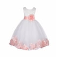 thumbnail image 2 of Ekidsbridal Ivory Floral Lace Bodice Rose Petal Tulle Formal Flower Girl Dress Wedding Communion Baptism Pageant Evening Gown 165T S, 2 of 3
