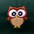 thumbnail image 5 of DALIX Cute Owl Hat Cotton Baseball Cap in Dark Green, 5 of 7