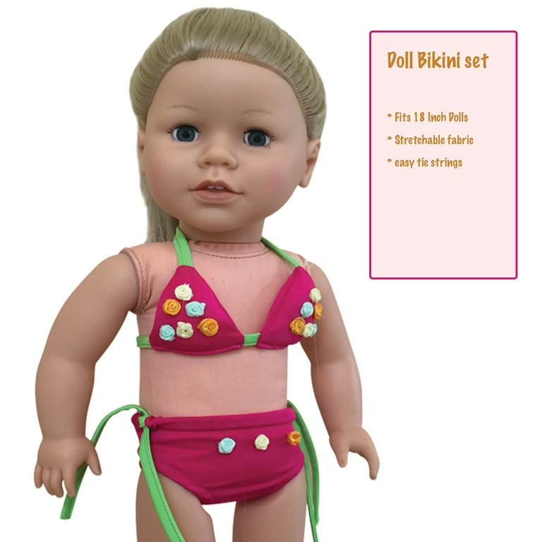 The New York Doll Collection Sweet Bikini Swim Set Fit for 18 Inch Dolls