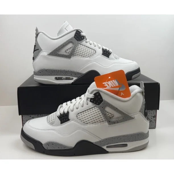 Ni-k-e Air Jordan 4 Retro Sneakers Men’s Size 11.5 “White Cement" FV5029-100
