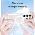 thumbnail image 5 of Magnetic Cooling Case for Samsung Galaxy S24 Ultra (Not S24), Hard PC Slim Cellular Hole Heat Dissipation Mesh Breathable Hollow Honeycomb Case for Samsung Galaxy S24 Ultra SR-White, 5 of 16