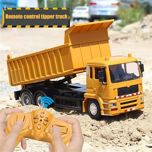 DPTALR Remote Control Trucks RC Dump Truck 1/24 8CH Remote Control Dump Truck RC Construction Vehicles 2.4G RC Trucks Boys Toys Car