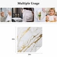thumbnail image 4 of White Gold Modern Cloth Napkins, Abstract Vintage Marble Geometric Washable and Reusable Dinner Napkins Set of 6, Table Napkin for Kitchen Party Birthday Wedding Hotel Housewarming 20"x20", 4 of 8