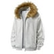 thumbnail image 2 of pstuiky Camisas de manga larga de invierno para hombre, Chaqueta tipo cárdigan con cremallera y capucha de manga larga de color liso para hombre Tops de hombre m, 2 of 5