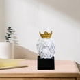 thumbnail image 4 of Escultura de león artística, estatuilla para el hogar, la oficina, el hotel, la exhibición, estatuas, decoración, adorno. Blanco 7x6x15cm, 4 of 8