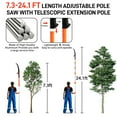thumbnail image 5 of UBesGoo 24 Ft Manual Pole Saw, Extendable Tree Pruner Blade and Scissors Set (Orange & Black), 5 of 11