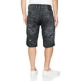 thumbnail image 2 of LR Scoop Men's Moto Quilted Distressed Painted Skinny Slim Fit Jean Denim Shorts (RPM Black,36), 2 of 2