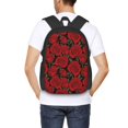 thumbnail image 4 of Fotbe Rose Flowers Pattern Student Backpack –School backpack Large Capacity Durable and Ergonomic Backpack with Laptop Compartment and Multiple Pockets, 4 of 6