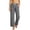 #03 Gray 【Mix & Match: Stock Up on Your Favorite Colors】, variant on Women's Soft Fabric Wide Leg Pants, Elastic Waist Drawstring Casual Trousers with Pockets, Body Shaping Pull On Summer Pants, for Beach Daily Vacation, Polyester Casual | TruHer,Black M