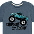 thumbnail image 3 of Instant Message - Transportation - Monster Truck Crushin' It Today - Toddler & Youth Short Sleeve T-Shirt, 3 of 6