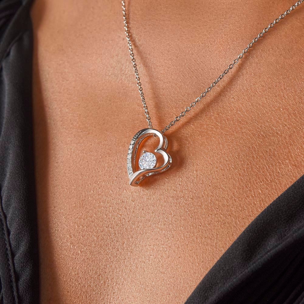 Daughter Necklace Gift from Mom, Forever Love Heart Necklace, Perfect for Birthday, Christmas, Graduation