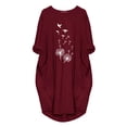 thumbnail image 3 of El vestido estampado sexy de bolsillo suelto casual de talla grande de invierno para mujer de la moda Fridja  yut566, 3 of 3