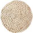 thumbnail image 1 of Mantel individual redondo de ratán con patrón de mazorca de maíz, tejido antideslizante, lavable, resistente al calor, 20cm, 1 of 3