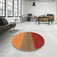 thumbnail image 4 of Ahgly Company Machine Washable Indoor Square Contemporary Neon Red Area Rugs, 5' Square, 4 of 7