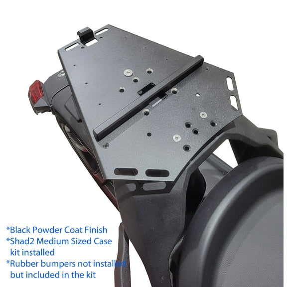 Ryker Luggage Rack with mounts for Medium Shad Top Touring Cases Black for Max Mounts