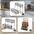 thumbnail image 3 of Coffee Syrup Organizer Rack, (8 Bottle Capacity),2 Tier Coffee Syrup holder for Coffee Bar Accessories,Kitchen,Storage for Syrup, Wine, Dressing（Black）, 3 of 13