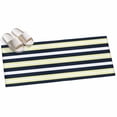 thumbnail image 2 of Hallway Runner Rug 2'x6', Yellow Navy Blue Striped Kitchen Runner Rugs Non-Slip Carpet Mats, Neutral Minimalist Lines Bedside Rugs Runners Washable Floor Carpet for Bathroom Laundry Room, 2 of 8
