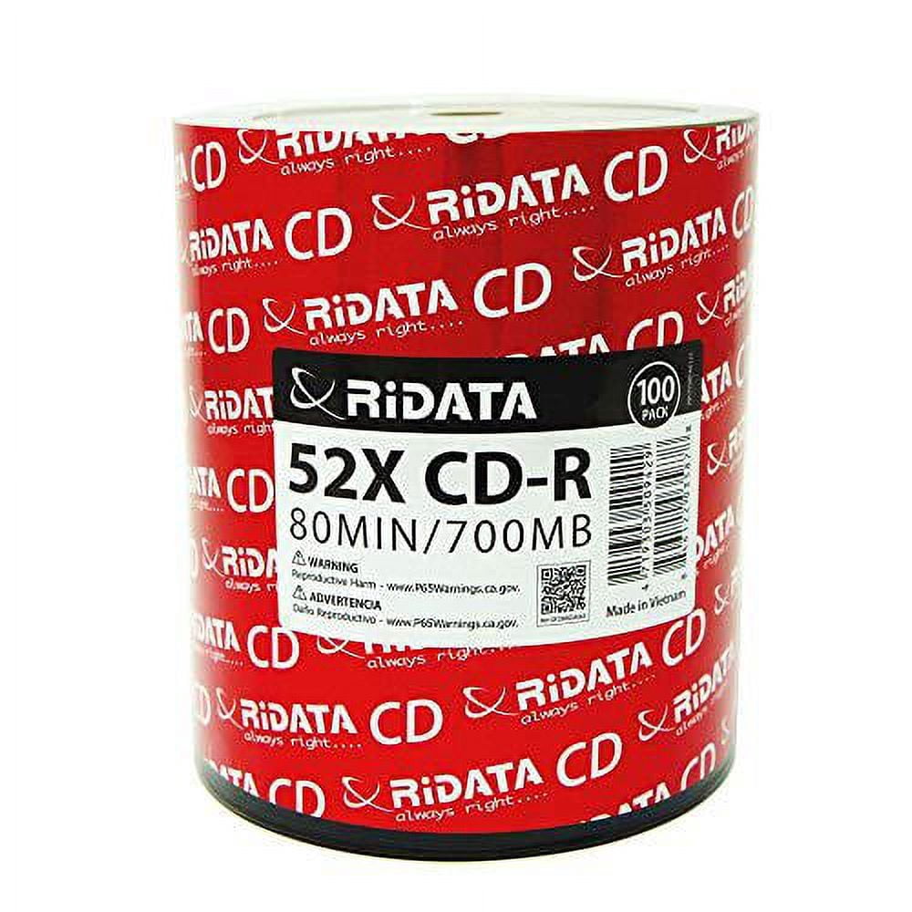 300 Pack Ridata CD-R 52X 700MB 80Min Logo Blank Media Recordable Disc