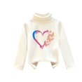 thumbnail image 2 of SGFCWSX Oversized Sweatshirt for Girls Crew Neck Print Pullover Top Kids Fleece Lined Soft Sweatshirts White Size 7 Years, 2 of 3