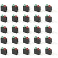 thumbnail image 3 of 100Pcs LED Plastic Holder Dual‑Hole Black Square 90 Degree Curved Base with Red Green Light 3mm, 3 of 8