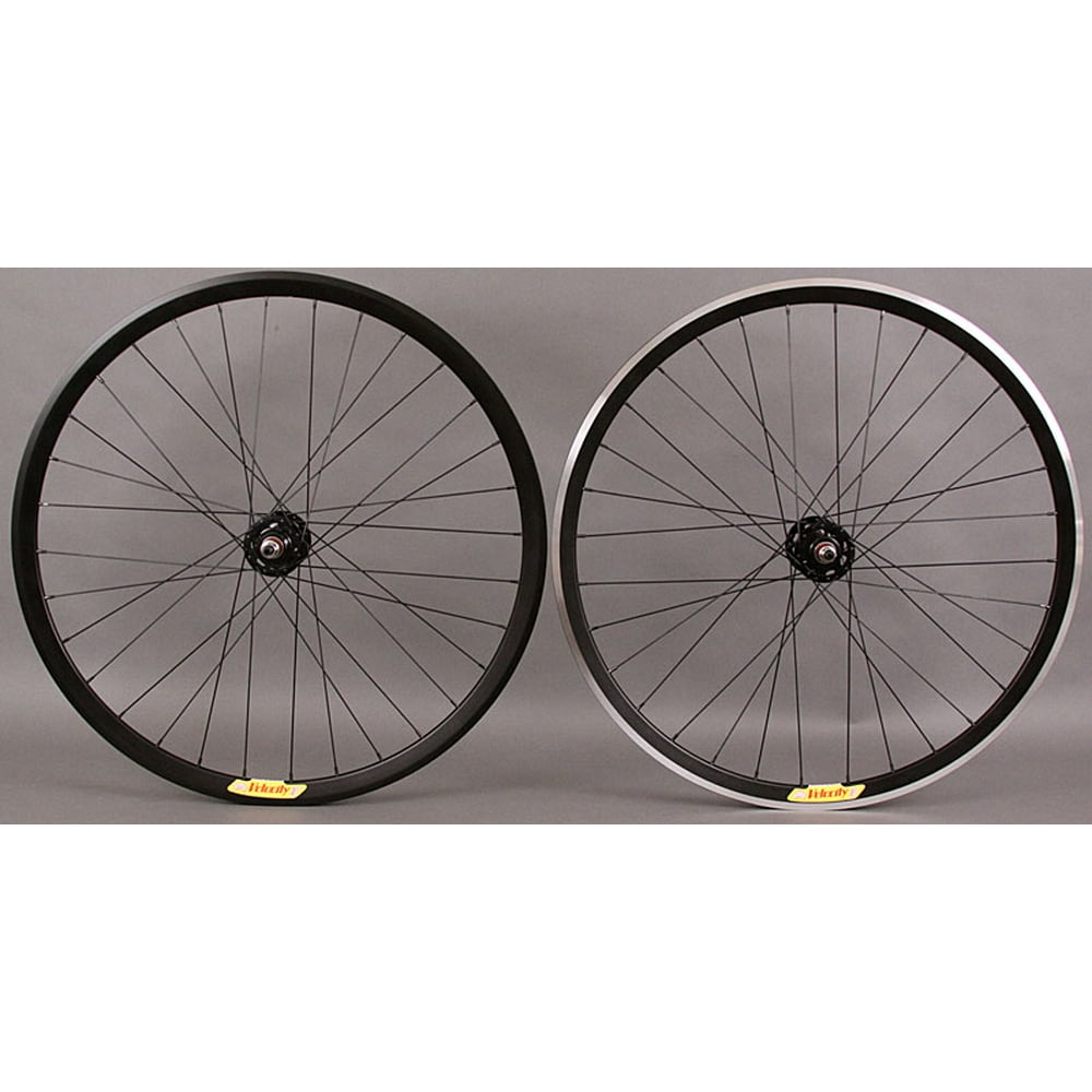 Velocity Deep V BLACK Fixed Gear Track Bike Singlespeed Wheels Wheelset