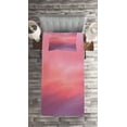 thumbnail image 3 of Ambesonne Coral Quilted Coverlet 2 Pcs, Vanilla Sky, Twin Size, Pale Pink Coral Lilac, 3 of 4