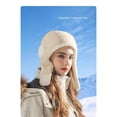 thumbnail image 6 of Winter Down Cotton Outdoor Skiing Windproof Waterproof Ear Protection Riding Plus Velvet Warm Baotou Cap Beige, 6 of 8