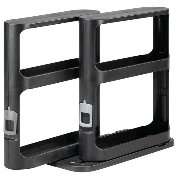 Pull and Rotate Storage Rack, 2-Level Cabinet, Labels Included, Durable Plastic - Measures 5 1/4" Wide x 10 3/4" High x 10 1/2" Deep, By Home Marketplace