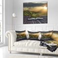 thumbnail image 3 of Designart Open Book to Green Valley - Digital Art Landscape Printed Throw Pillow - 16x16, 3 of 5