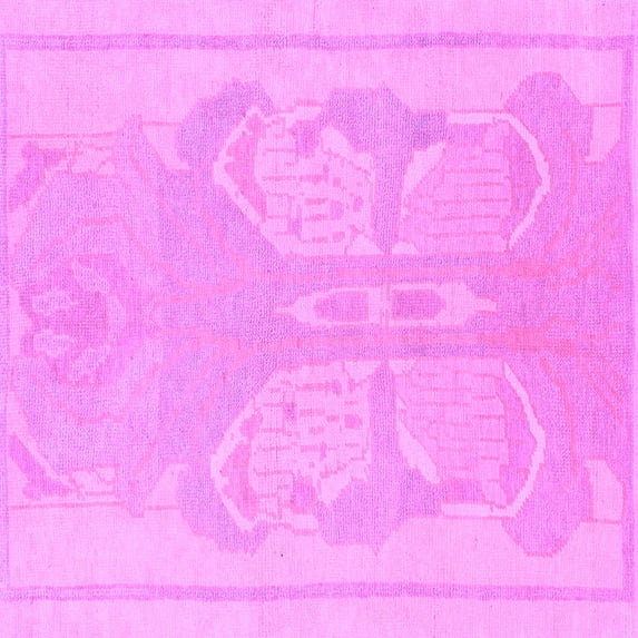 Ahgly Company Indoor Square Abstract Purple Modern Area Rugs, 5' Square