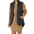 thumbnail image 1 of TheMogan Women's S~3X Basic Zip Up Puffer Padded Vest Sleeveless Quilted Gilet Jacket, 1 of 7