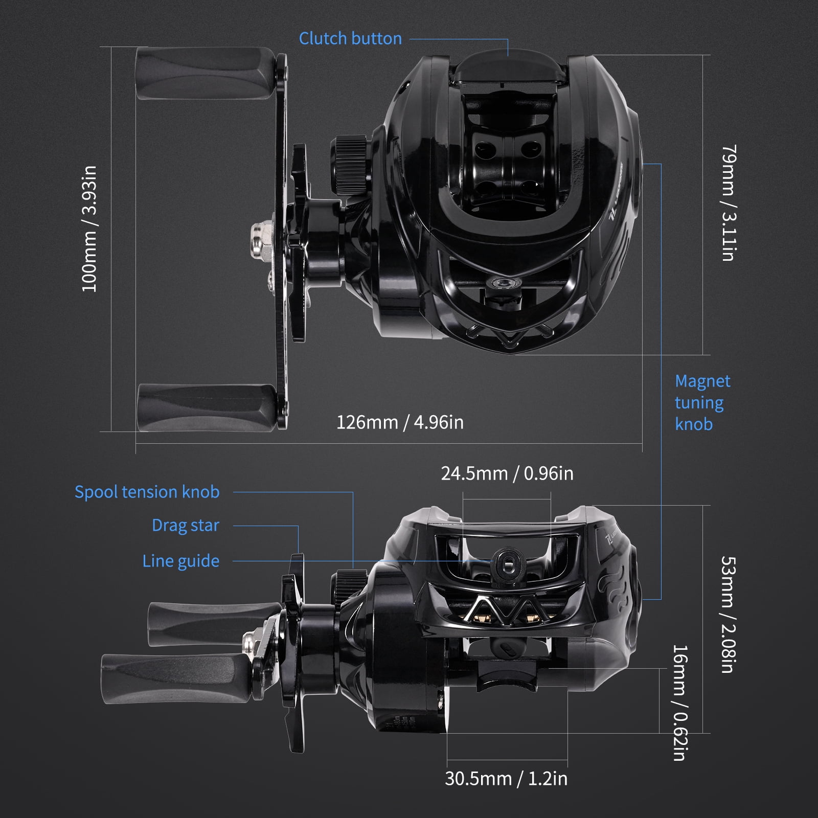 blusea fishing rod reel combo full kit Pole Combo, 6.9ft 2Pcs Telescopic Rods Set, Collapsible Carbon Fiber Fishing Rods, 2PCS Spinning Set with Carrier Bag Freshwater Fishing and Reel Combos Kits (2.1M/6.89FT) : Sports Comes with a zippered carry bag for better storage and protection Blusea 7ft Baitcasting Fishing Rod