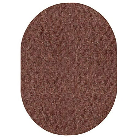 Saturn Collection Solid Color Indoor Outdoor Area Rugs Rust - 5'x7 ...
