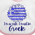 thumbnail image 4 of Inktastic I'm So Cute, I Must Be Greek Sunflower Boys or Girls Baby Bib, 4 of 4