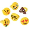 U. S. Toy Emoji Emoticon Rubber Texture Smilie Rings 1" Party Favors, 12 Pack