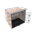 thumbnail image 6 of Flamingo Dog Crate Cover, Exotic Birds on Palm Leaves Romantic Tropic Symbol Branches Celebration, Easy to Use Pet Kennel Cover Small Dogs Puppies Kittens, 7 Sizes, Scarlet Peach White, by Ambesonne, 6 of 6