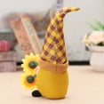 thumbnail image 3 of 11.8" Gnomes Plush Fall Decorations Hold Realistic Sunflower Buffalo Plaid Hat Autumn Plush Gnome Decor Home Table Tiered Tray Swedish Elf Ornaments Gifts, 3 of 10