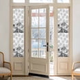 thumbnail image 2 of Summer Tropical Leaves Window Privacy Film, Gray Palm Trees Botanical Static Cling UV Sun Blocking Heat Control Window Tint Day and Night, Non-Adhesive One Way Windows Privacy Cover 17.7''x78.7'', 2 of 7