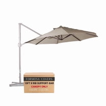 Covered Living 10ft Cantilever Supported Bar Umbrella 8 Rib Replacement Canopy Taupe