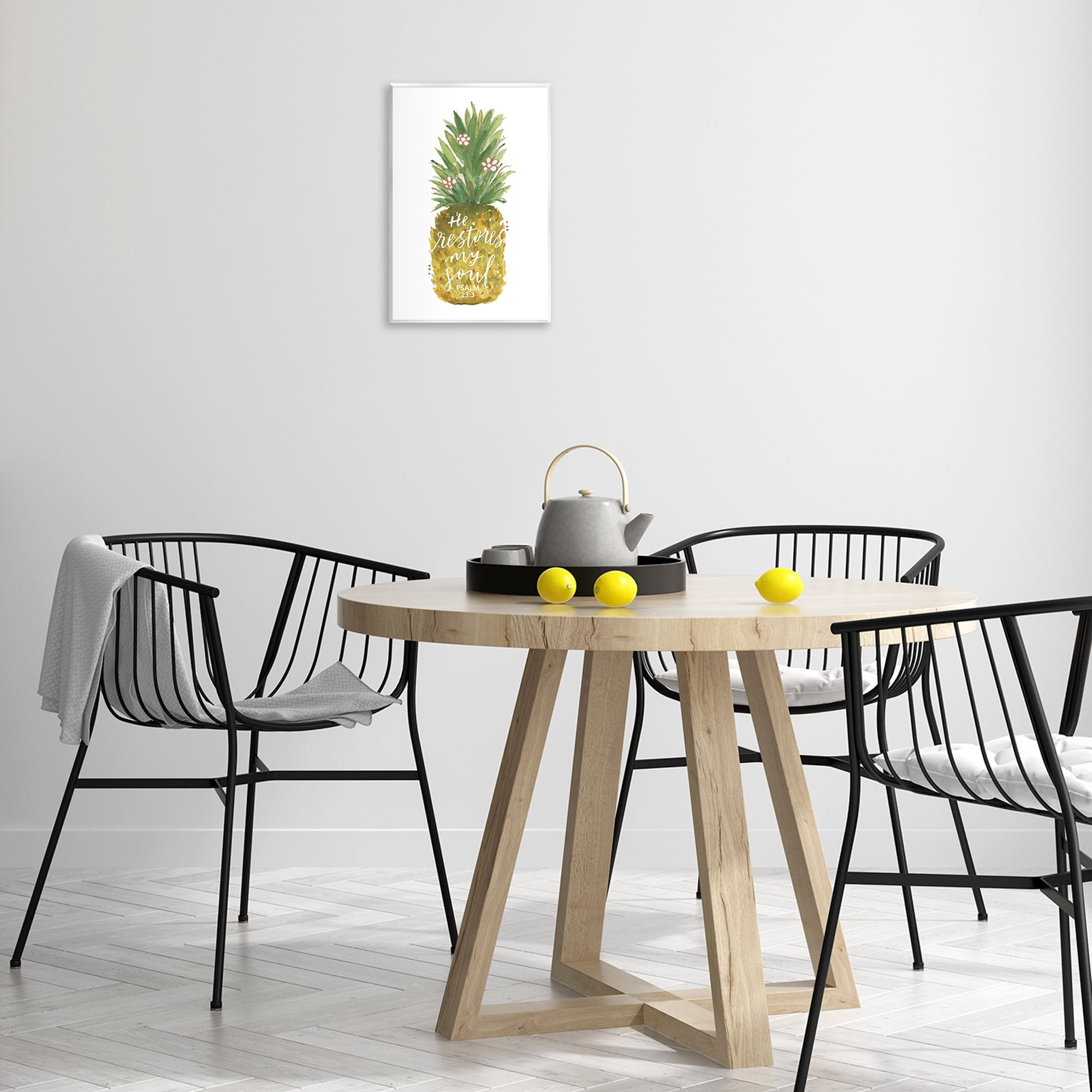 Stupell Industries Restores My Soul Pineapple Religious & Spiritual Painting Unframed Art Print Wall Art, 10 x 15