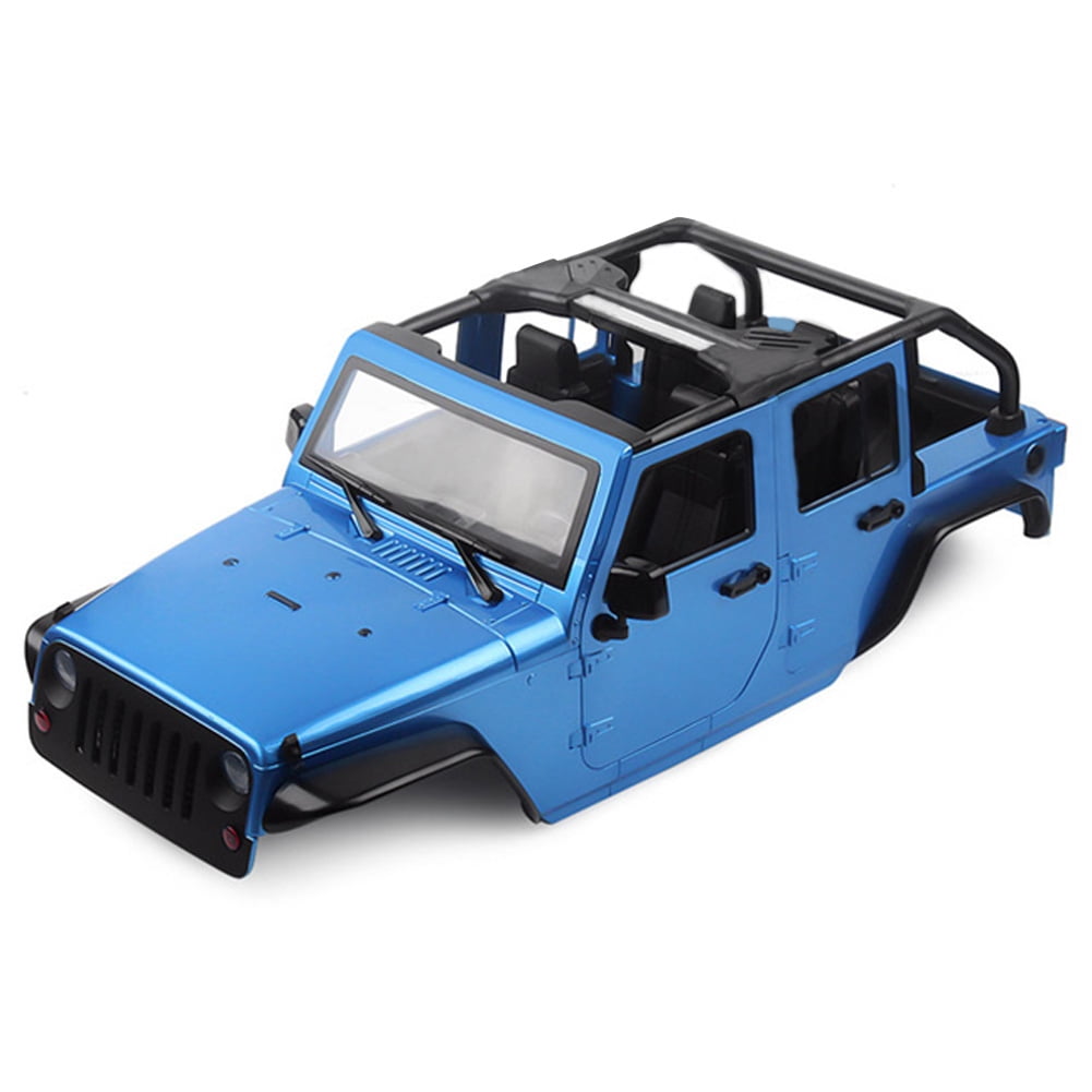 Unassembled Kit  313mm Wheelbase Convertible Open Car Body Shell  for 1/10 RC Crawler Axial SCX10 90046 Jeep Wrangler Color:blue | Walmart  Canada