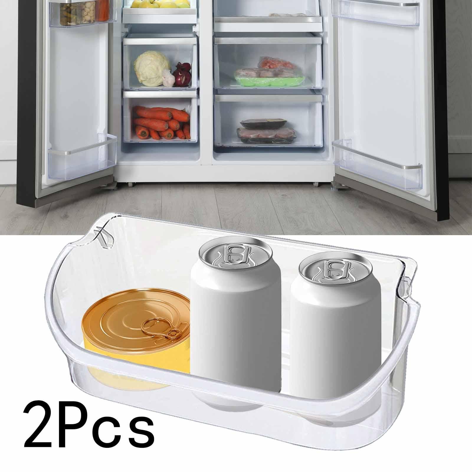 Fiocias 2 Pieces Refrigerator Door Bin Food Storage Container Fridge Drawers for Kitchen
