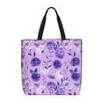 thumbnail image 1 of Fotbe Violet Bolsa Tote con Estampado para Mujer, Bolsos con Cremallera, Bolsa de Hombro Casual de Gran Capacidad con Bolsillos Internos, 1 of 6
